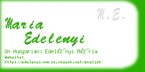 maria edelenyi business card